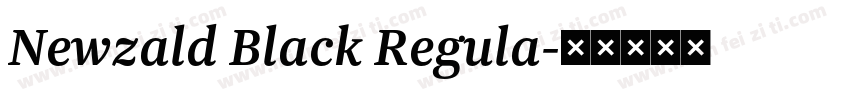 Newzald Black Regula字体转换